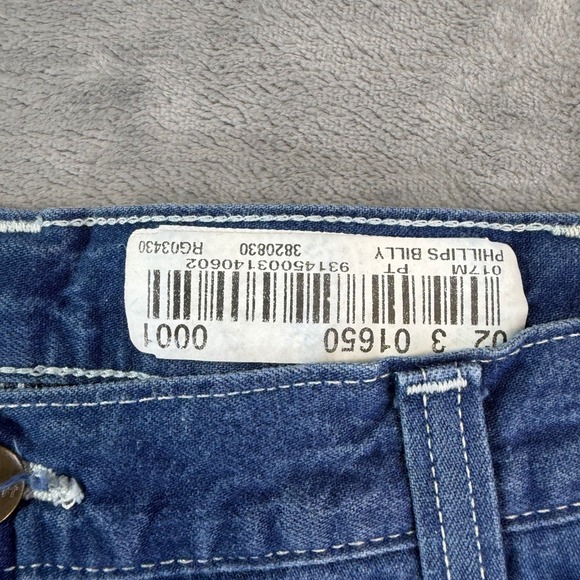 Carhartt Dungaree Fit Carpenter Jeans Mens Size 34x30 Blue Med Wash Work Denim - Picture 3 of 7